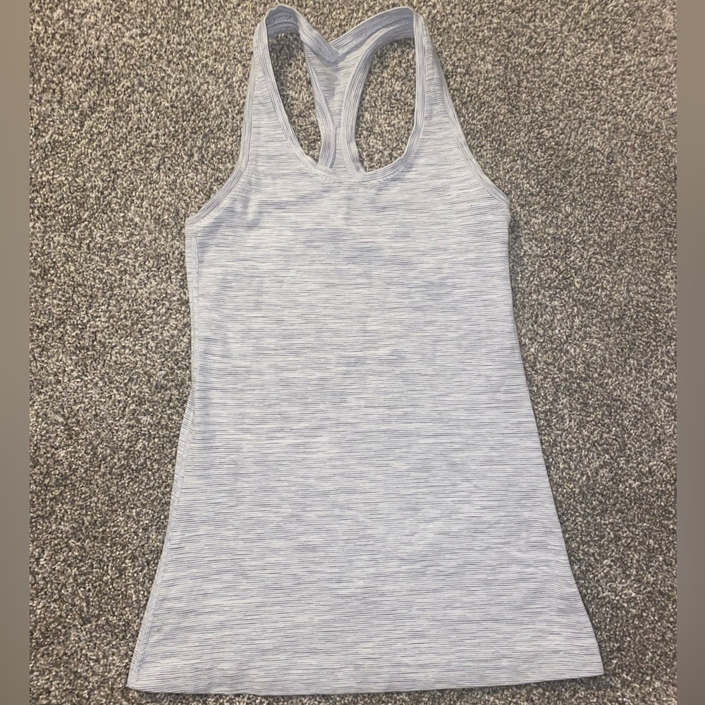Lululemon | grey and white tank size 4